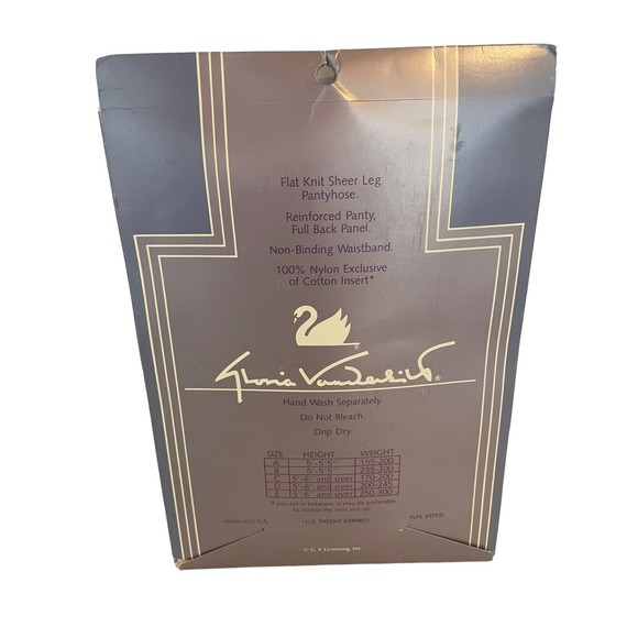 Vintage NWT Gloria Vanderbilt day sheer pantyhose black size D NEW‎ VTG - Picture 2 of 8